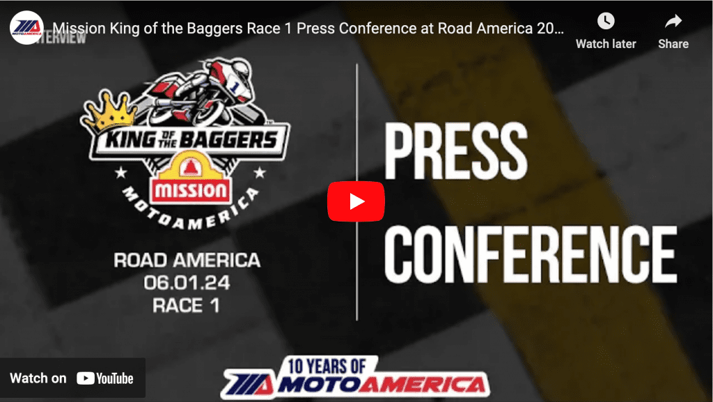 Read more about the article Video: Mission King Of The Baggers Race One Press Conference From Road America